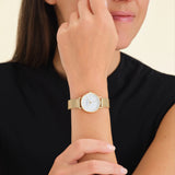 Rosefield - Small Edition Mother of Pearl & Gold Mesh Watch