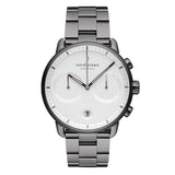 NordGreen - Pioneer White & Gunmetal Link Watch