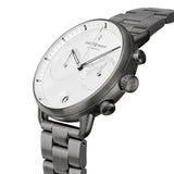 NordGreen - Pioneer White & Gunmetal Link Watch