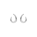 Najo - Baby Curl Stud Earrings Silver