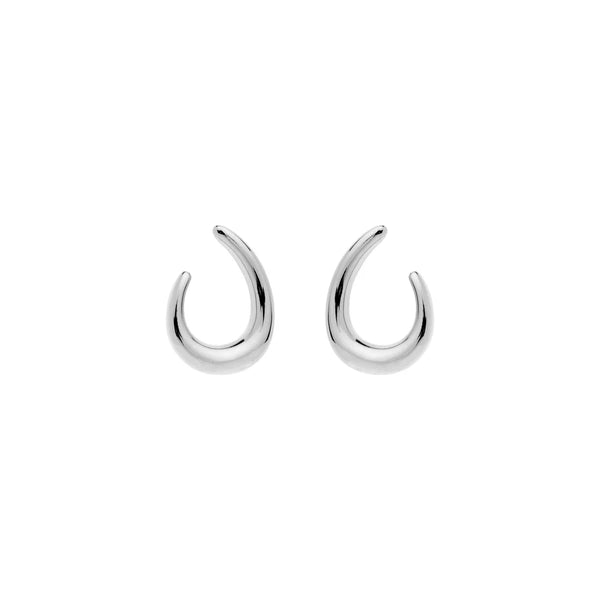 Najo - Baby Curl Stud Earrings Silver