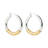 Najo - Amalfi Hoop Two-Tone Earrings