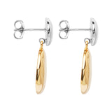 Najo - Double Pebblet Two-Tone Stud Earrings