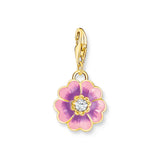 Thomas Sabo - Yellow Gold Plated CZ Violet Flowers