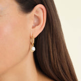 Rosefield Jewellery - Shell and pearl hoops