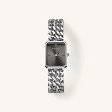 Rosefield - Octagon XS Double Chain Silver Grey