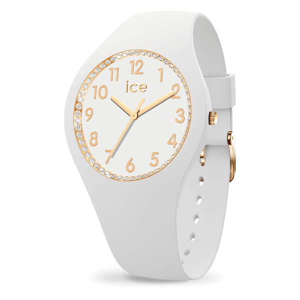 Ice - Cosmos White Crystal Numbers Medium Watch