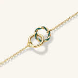 Rosefield - Emerald Duo Necklace Gold