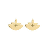 Boh Runga - Lotus Flower Stud Gold Plate