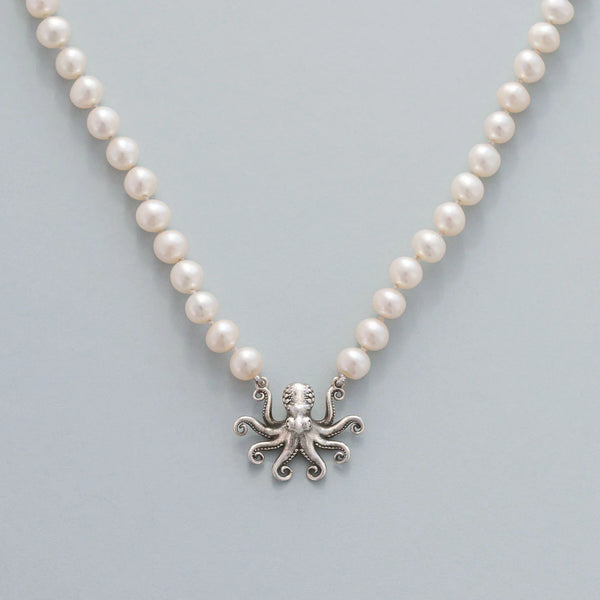 Nick Von K - Mini Kraken Octopus Pearl Necklace