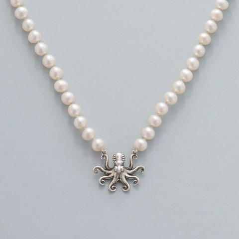 Nick Von K - Mini Kraken Octopus Pearl Necklace