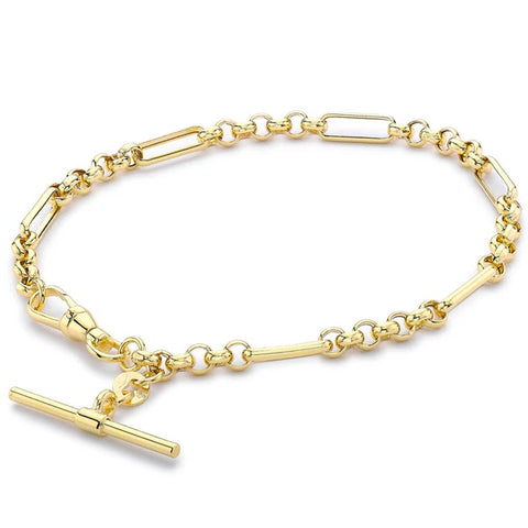 Brent Weatherall - 9ct Yellow Gold Hollow Figaro belcher Bracelet