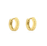 Brent Weatherall - 9ct Yellow Gold Solid Diamond Cut Pyramid Earrings