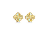 Brent Weatherall - 9ct Yellow Gold Rainbow Clover Studs