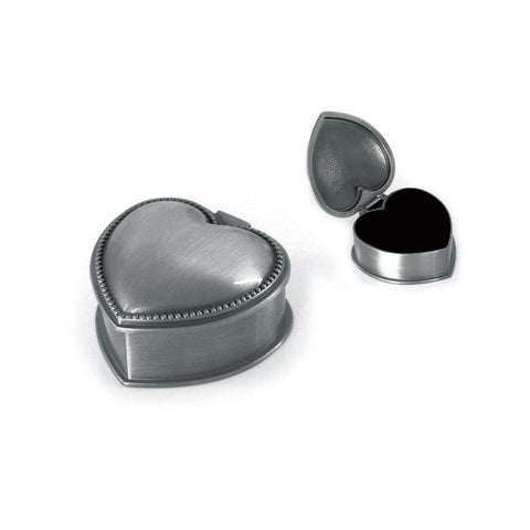 Trinket Box - Heart Pewter