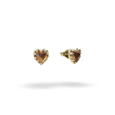 Stolen Girlfriends Club - Love Claw Earrings Gold Plated Citrine