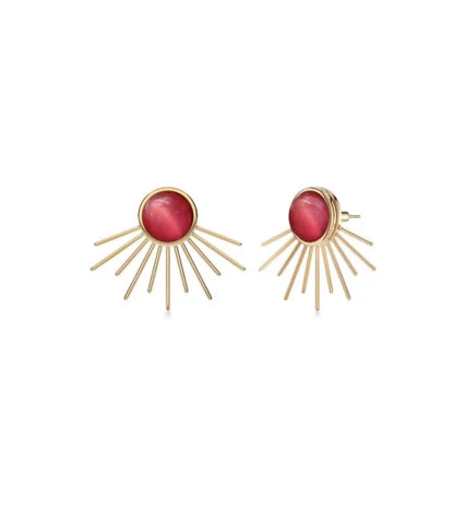 Edblad - Summit Studs Front & Back Pink Gold