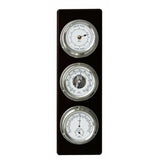 Fischer - 3 In 1 Weather Station Black Wood With Silver Detail