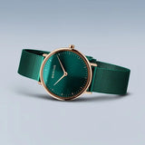 Bering - Ultra Slim Rose Gold/ Green Watch