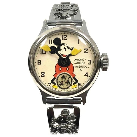 Ingersoll - Mickey 1930's Exposition 32mm Stainless Steel Mechanical Watch