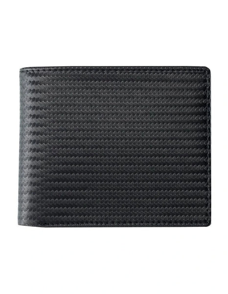 Cudworth - Carbon Fibre Leather Wallet in Black