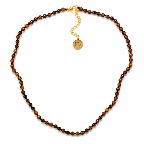 Fabuleux Voux - Tiger's Eye 3mm Polished Necklace 40cm