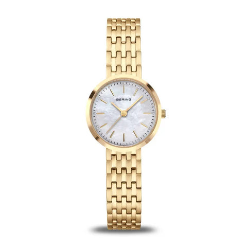 Bering - Mother Of Pearl Dial Gold Tone Watch