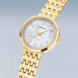 Bering - Mother Of Pearl Dial Gold Tone Watch