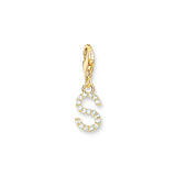 Thomas Sabo CHARMISTA - Letter S Yellow Gold Plated CZ