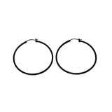 Fabuleux Vous - Black 40mm Hoop Earring