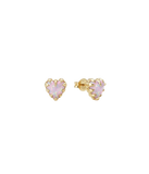 Stolen Girlfriends Club - Love Claw Earrings Pink Opal Gold Plate