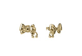 Stolen Girlfriends Club - Pierced Bow Earrings Gold Plated