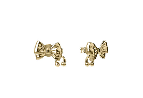 Stolen Girlfriends Club - Pierced Bow Earrings Gold Plated