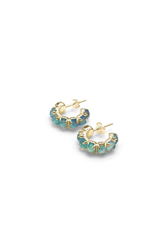 Stolen Girlfriends Club - Halo Cluster Mood Stone Earrings Gold Plated