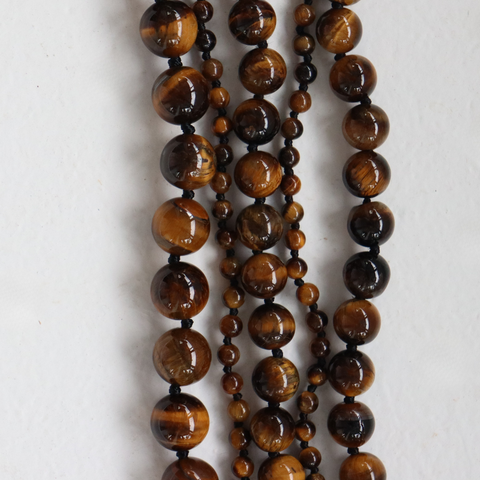 Fabuleux Voux - Tigers Eye Polished Necklace 45cm