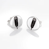 Nick Von K - Huia Feather Disc Studs