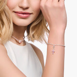 Thomas Sabo CHARMISTA - Pink CZ Cross Charm