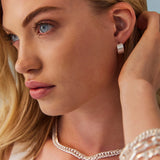 Najo - 'Ribbed' Huggie Sterling Silver Earrings