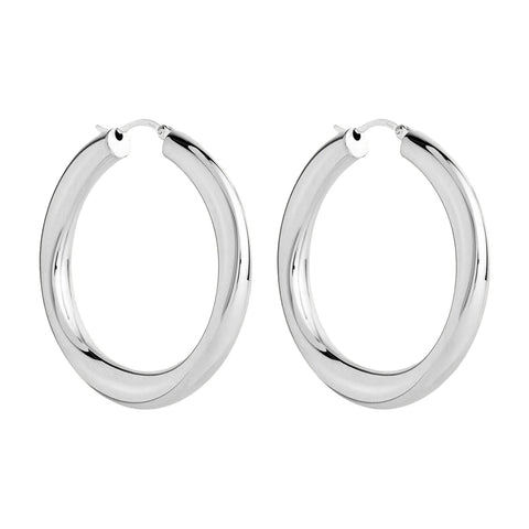 Najo - Dune Hoop Earring Silver