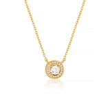 Georgini - Milestone Gold Tone Cubic Zirconia Halo Pendant