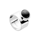 Najo - Husk Sterling Silver Onyx Ring