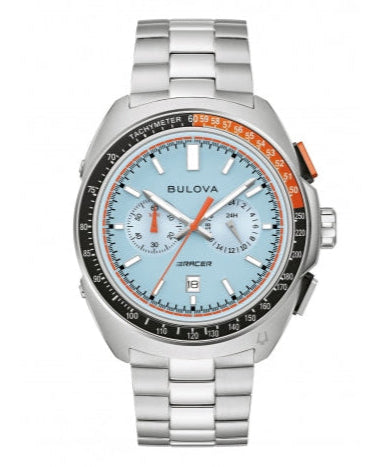 Bulova - Gents Classic Racer Chronograph Blue Dial Stainless Steel