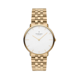 NordGreen - Native White & Gold Metal Link Watch