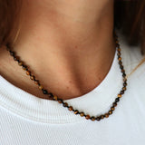 Fabuleux Voux - Tiger's Eye 3mm Polished Necklace 45cm