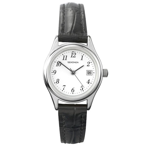 Sekonda -  Classic Leather Strap White Dial Watch