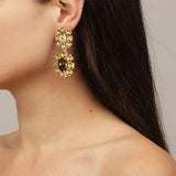 Dyrberg/Kern - Lina Gold Earrings Brown & Golden