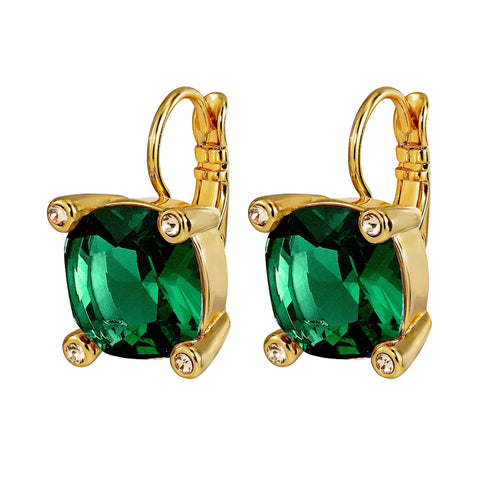 Dyrberg/Kern - Tana Gold Earrings - Emerald Green