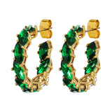 Dyrberg Kern - Tamarin Earrings Gold & Green