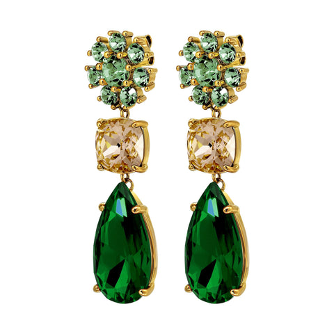 Dyrberg Kern - Misia SG Emerald Green & Golden Crystal