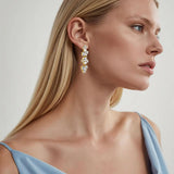 Dyrberg Kern - Mayhem Gold Earrings Crystal & White Pearl